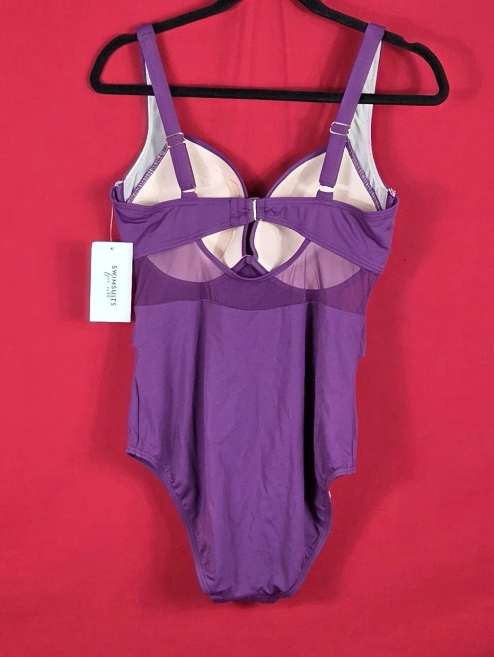NEW SWIMSUITS FOR ALL Women's One Piece Swimsuit Purple Size 14